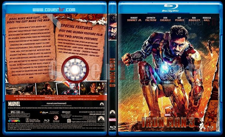 Iron Man 3 - Custom Bluray Cover - English [2013]-iron-man-3-bluray-cover-v1jpg
