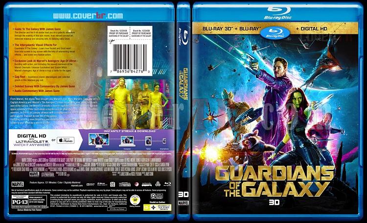 Guardians of the Galaxy 3D (Galaksinin Koruyucular 3D) - Custom Bluray Cover - English [2014]-previewjpg