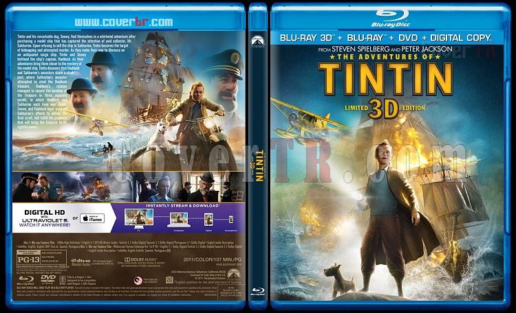 The Adventures of Tintin (Tenten'in Maceralar) 3D - Custom Bluray Cover - English [2011]-blu-ray-1-disc-flat-3173x1762-11mmjpg