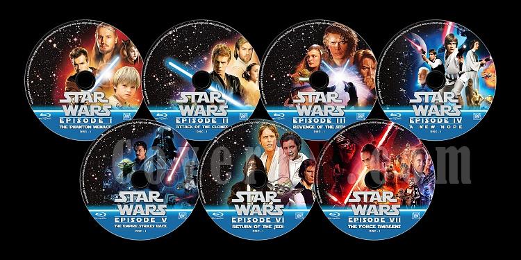 Star Wars Collection - Custom Bluray Label Set - English [1977-2015]-bdjpg
