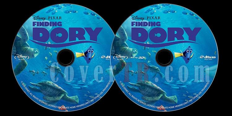 Finding Dory (Kayp Balk Dori) - Custom Bluray Label - English [2016]-onizlemejpg