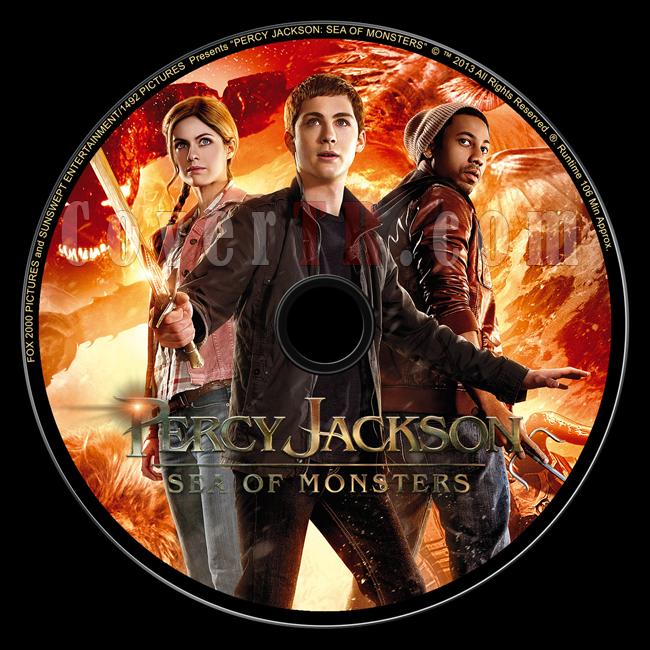Percy Jackson Sea of Monsters (Percy Jackson Canavarlar Denizi) - Custom Dvd Label - English [2013]-kirmizi-versiyonjpg