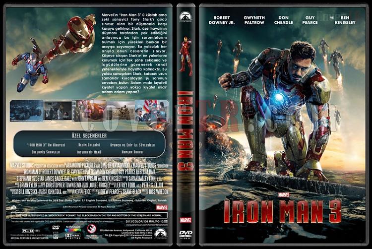 Iron Man 3 (Demir Adam 3) - Custom Dvd Cover - Trke [2013]-iron-man-3-dvd-cover-rd-cd-turkce-v1-picjpg