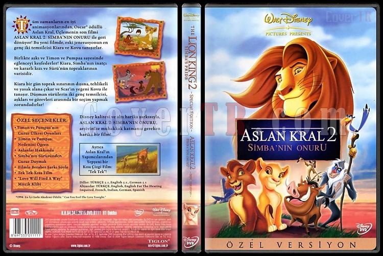 The Lion King 2: Simba's Pride (Aslan Kral II: Simba'nn Onuru) - Scan Dvd Cover - Trke [1998]-lion-king-2-simbas-pride-aslan-kral-ii-simbanin-onuru-scan-dvd-cover-turkce-1998jpg